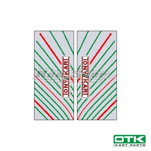 Side stickers for Tonykart Rookie Floor plate, 2025