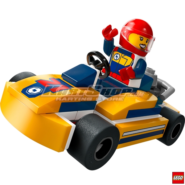 Lego go kart racer with driver