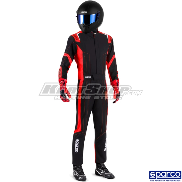 Driver Suit, Thunder, Black / Red, Size 140 cm