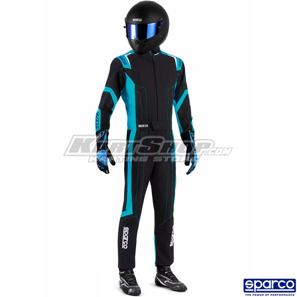 Driver Suit, Thunder, Black / Blue, Size 130 cm