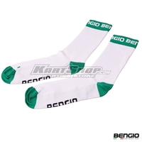 Bengio Socks, Green / White, Size 35-39