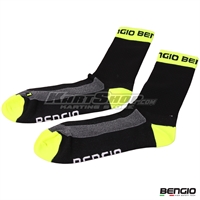 Bengio Socks, Black / Yellow, Size 35-39