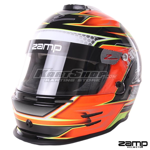 ZAMP Helmet, RZ 42 Youth, Orange / Yellow, Size 52