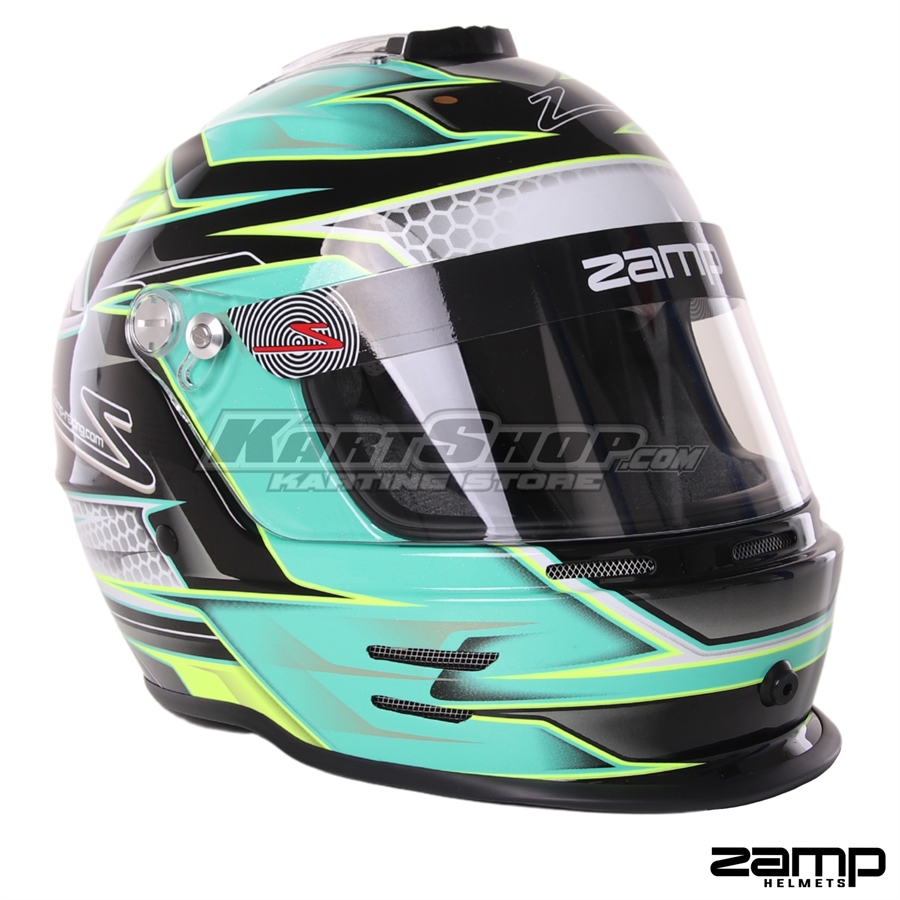 ZAMP Helmet, RZ 42 Youth, Green / Silver