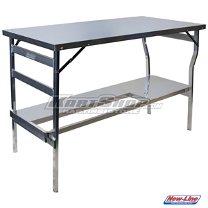 Work table included shelf with tire holder, Aluminium, New Line