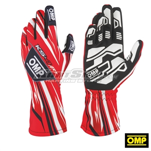 Racing Gloves, KS-4 ART, White / Red