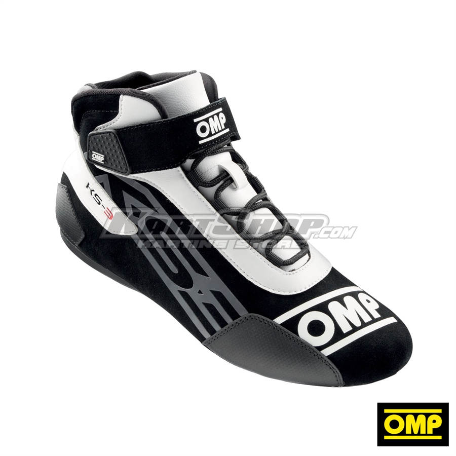 OMP KS-3 Karting Shoes, Black/White