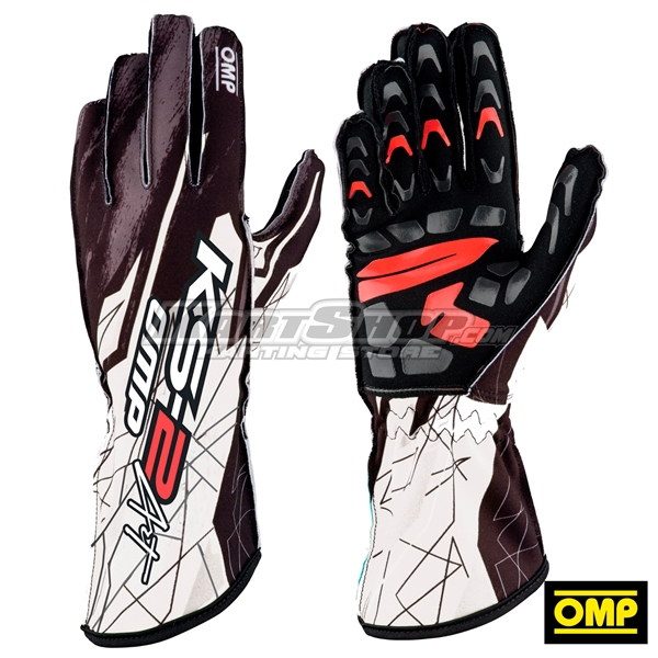 OMP KS-2 ART Gloves, Black / White, Size XXS