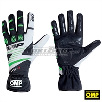 OMP KS-3 Gloves, Green / White / Black