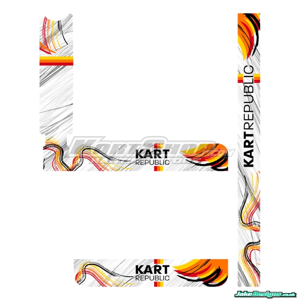 Stickers for X30 Radiator, Standard, Kart Republic