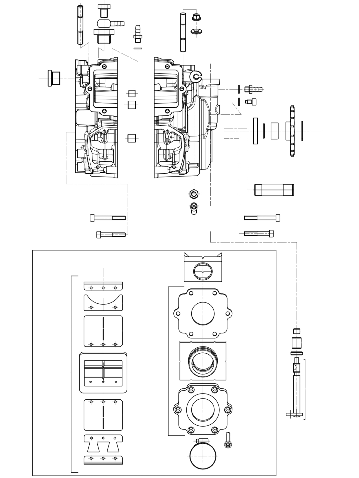 Crankshaft housing | Vortex RSZ and RTZ | Engine