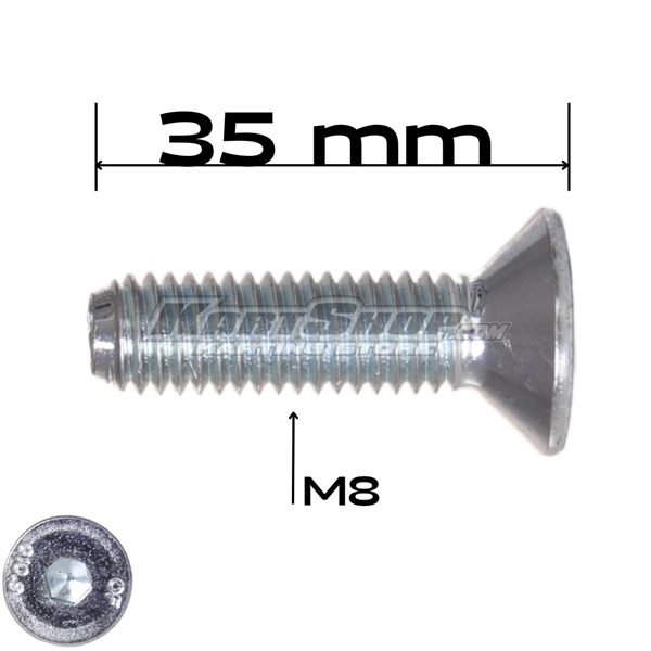 Countersunk bolt, M8x35mm