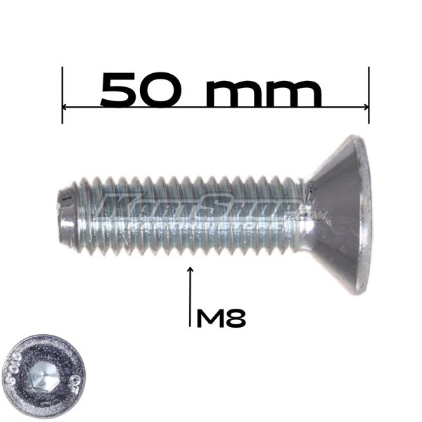 Countersunk Bolt M8 x 50mm