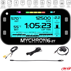 Lap timer, MyChron6 2T, with water temperature sensor