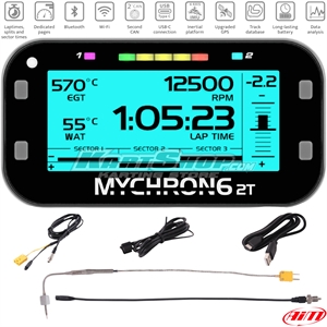 Lap timer, MyChron6 2T, with water and exhaust temperature sensor