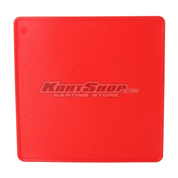 Number plate for rear protection, plastic, Red