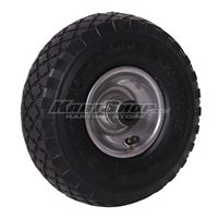 Inflatable wheel 260x85mm with rollers D.20mm, metal rim.