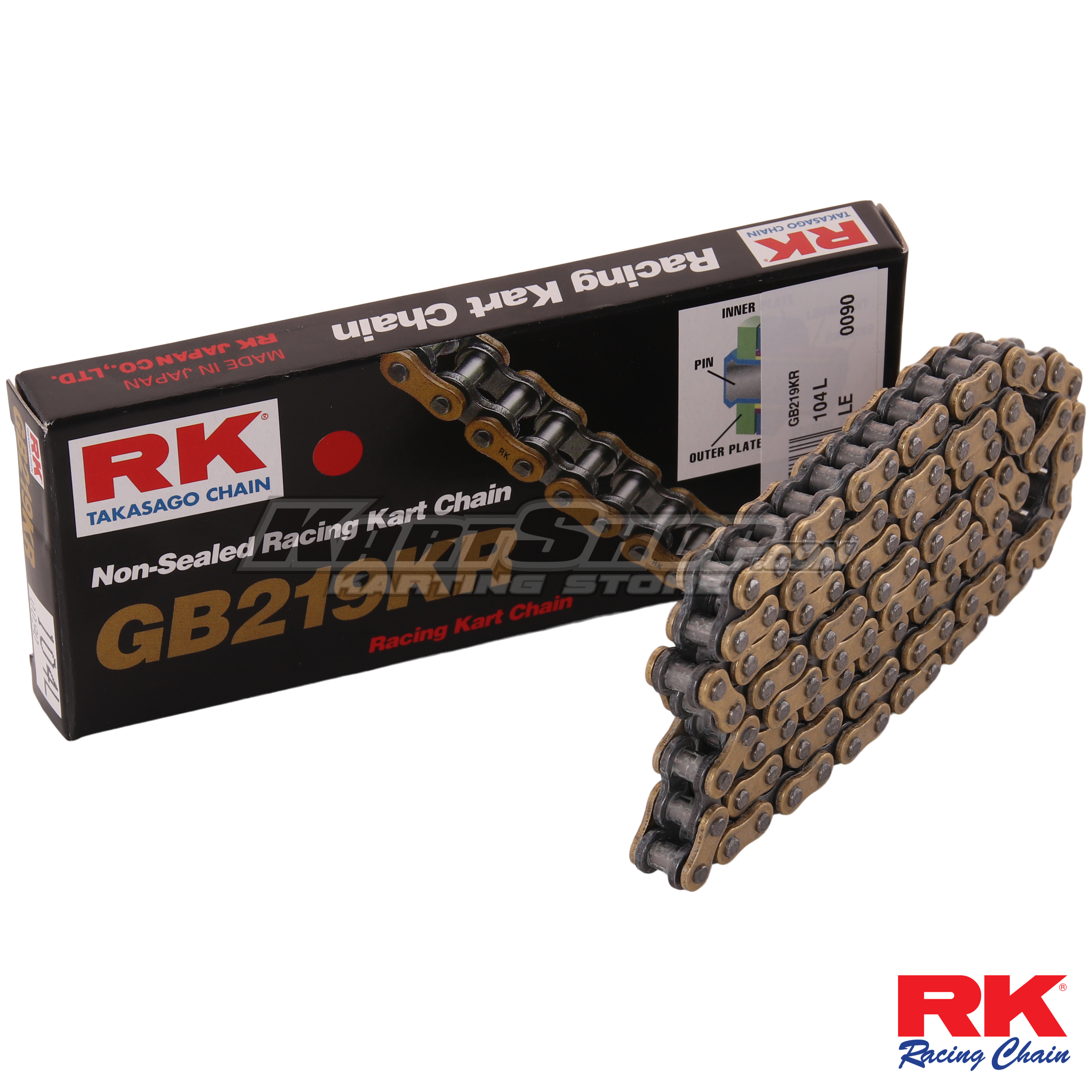 RK Kette 219 Gold/Black  Länge 92-116 GL 