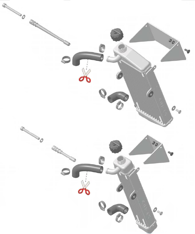 Copertura per Kartkühler Motore Go-Kart Radiatore Rotax Max Tipo Incl 