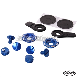 Screw kit, CK6, Oval, Blue