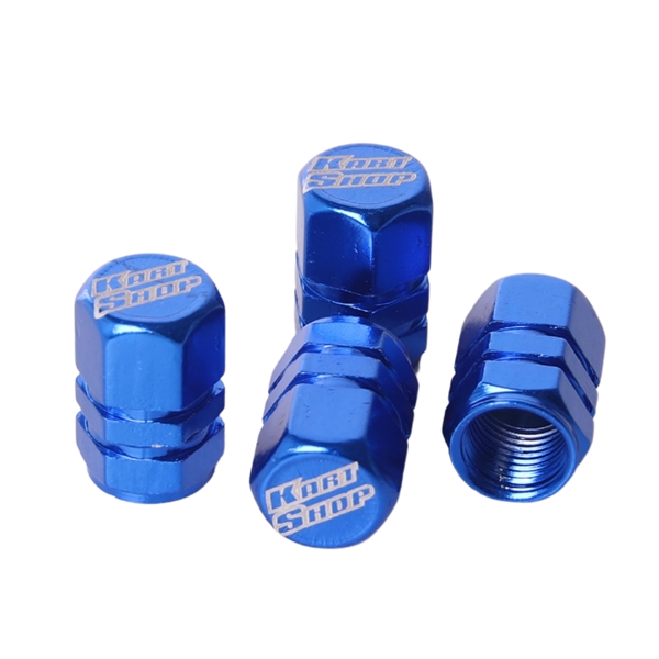 Aluminiums Dust cap, Blue, 4 pcs, Kartshop.com