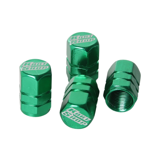 Aluminiums Dust cap, Green, 4 pcs, Kartshop.com