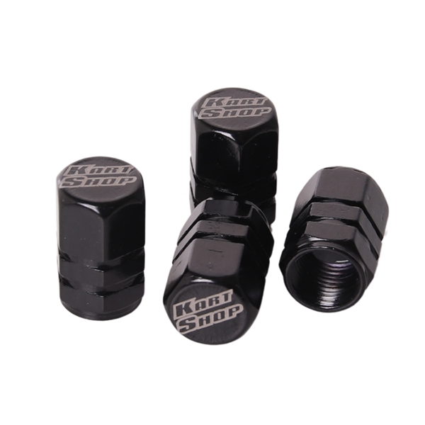 Aluminiums Dust cap, Black, 4 pcs, Kartshop.com
