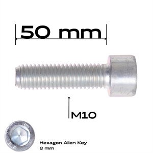 Bolt allen, M10 x 50 mm