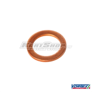 Copper gasket, 8 x 12 x 1 mm