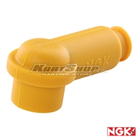 Spark plug cap, NGK for R7282, Yellow