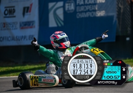 Kart racer with Unipro and MyChron laptimer systems